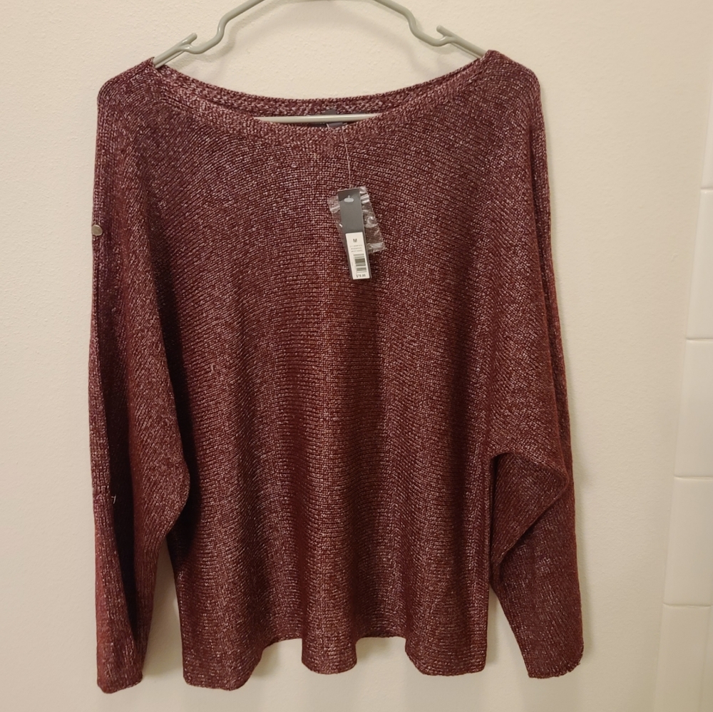 Heathered Maroon, The Limited brand, sweater, Medium